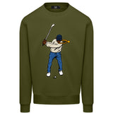 Moss Green Eastside Golf Men's Core Fleece Swingman Crew