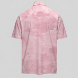 Snap Placket Polo - Cloud Print