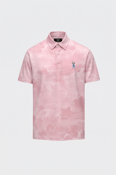 Snap Placket Polo v2 - Cloud Print
