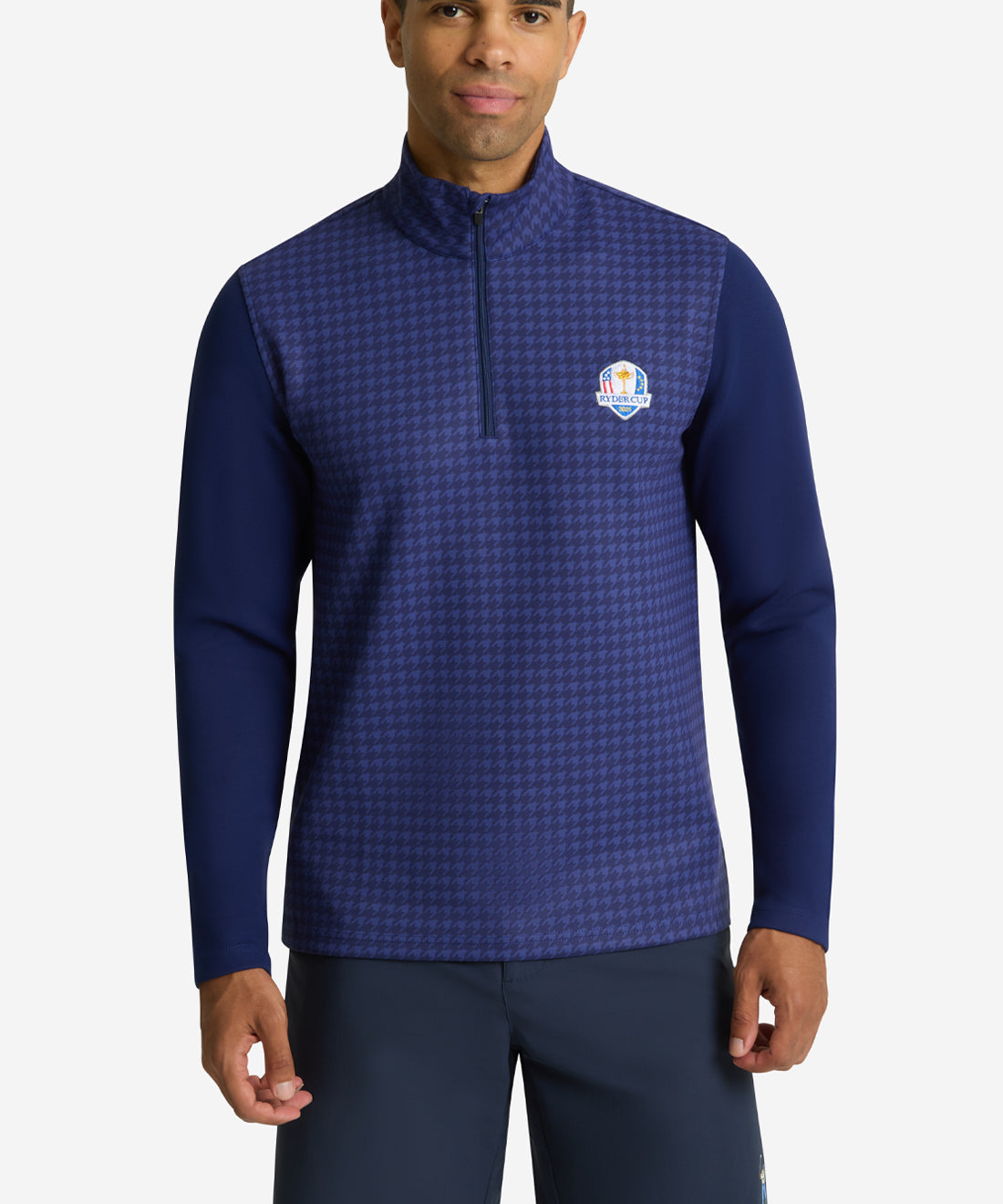 Navy Houndstooth