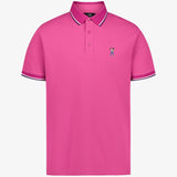 Fuschia Tip Pique Polo