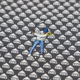Black/White Snap Placket Polo - GEO ESG Print