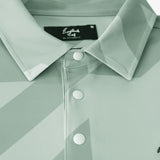 Sage Snap Placket Polo - Houndstooth