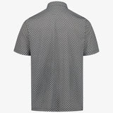 Black/White Snap Placket Polo - GEO ESG Print