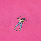 Fuschia Tip Pique Polo