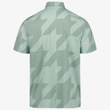 Sage Snap Placket Polo - Houndstooth