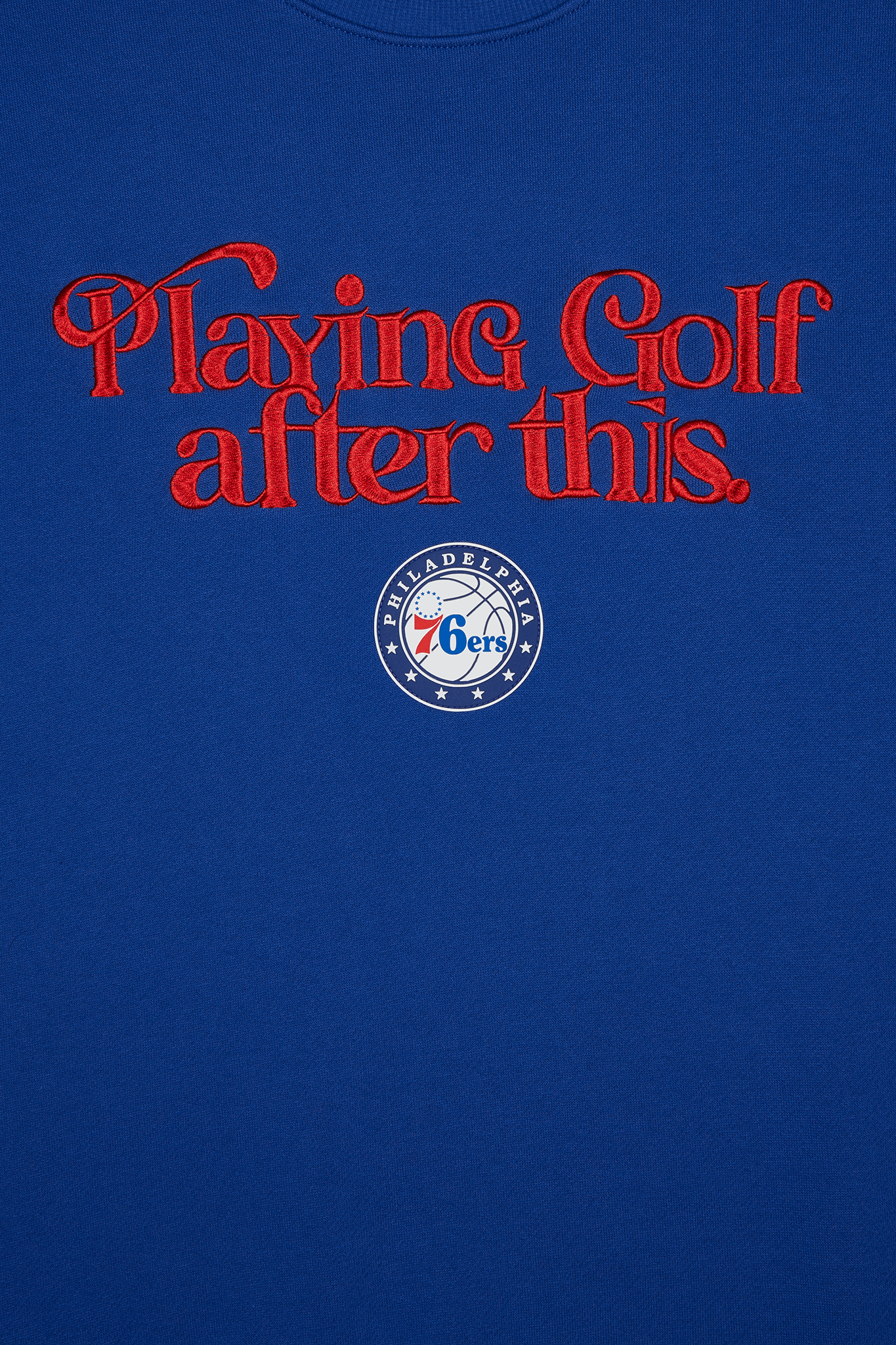 Eastside NBA- Playing Golf After This Sixers Sweatshirt Blue