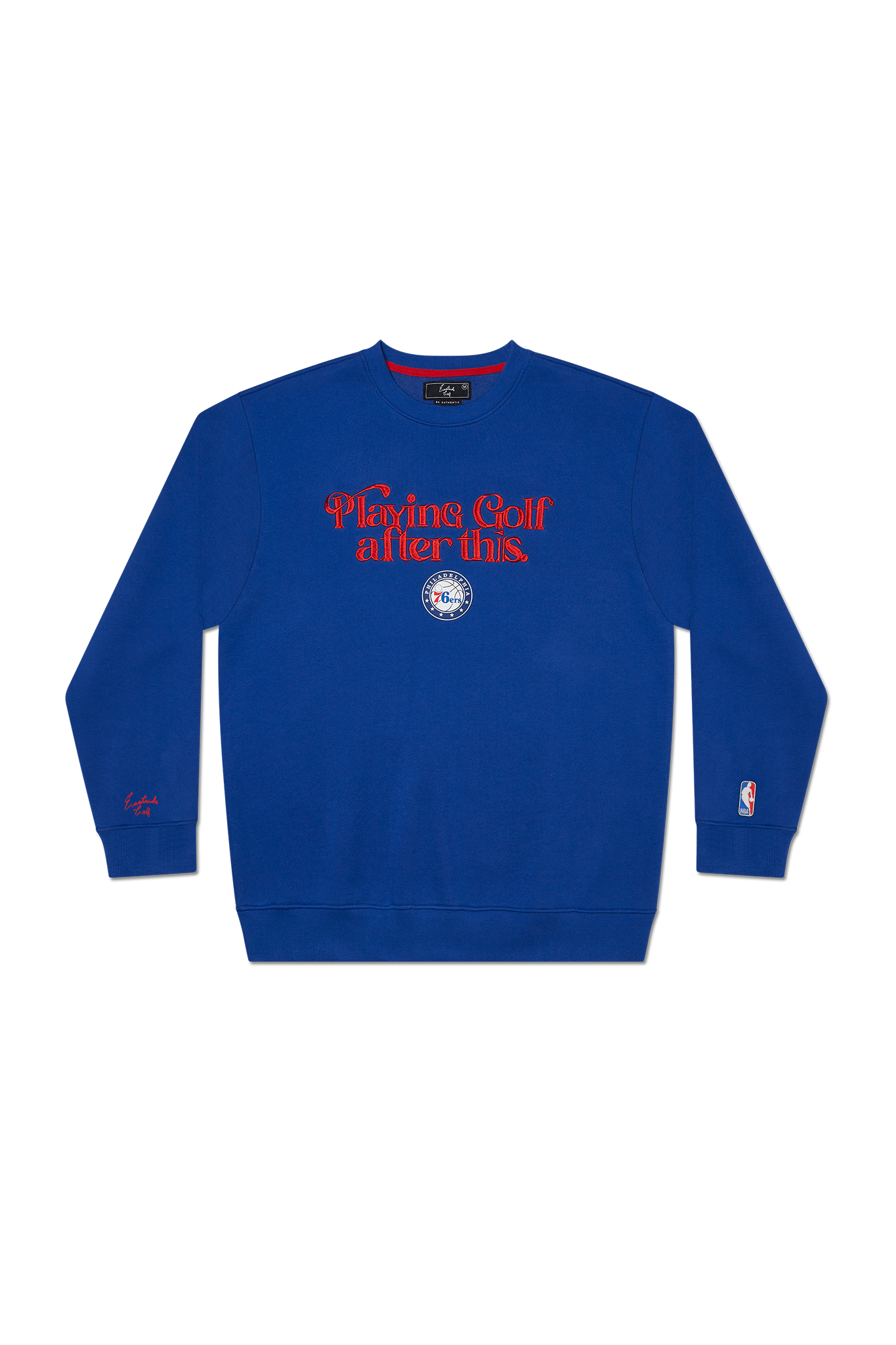 Eastside NBA- Playing Golf After This Sixers Sweatshirt Blue