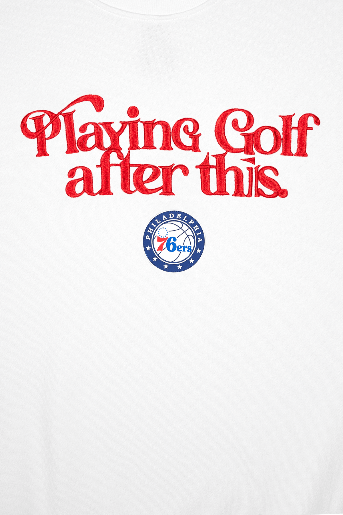 White 2025 sixers hoodie