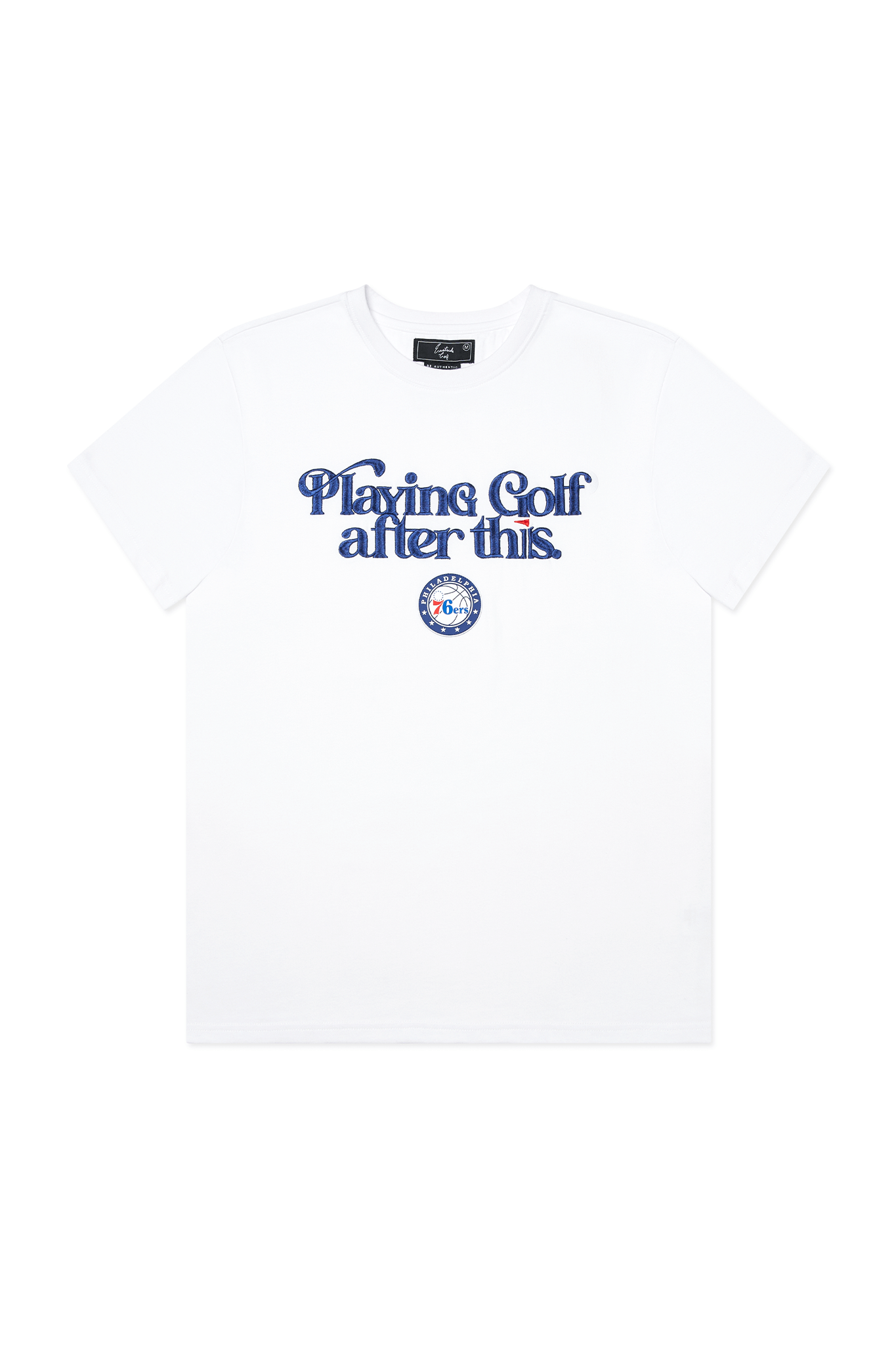 Eastside NBA- Playing Golf After This Sixers T-Shirt White