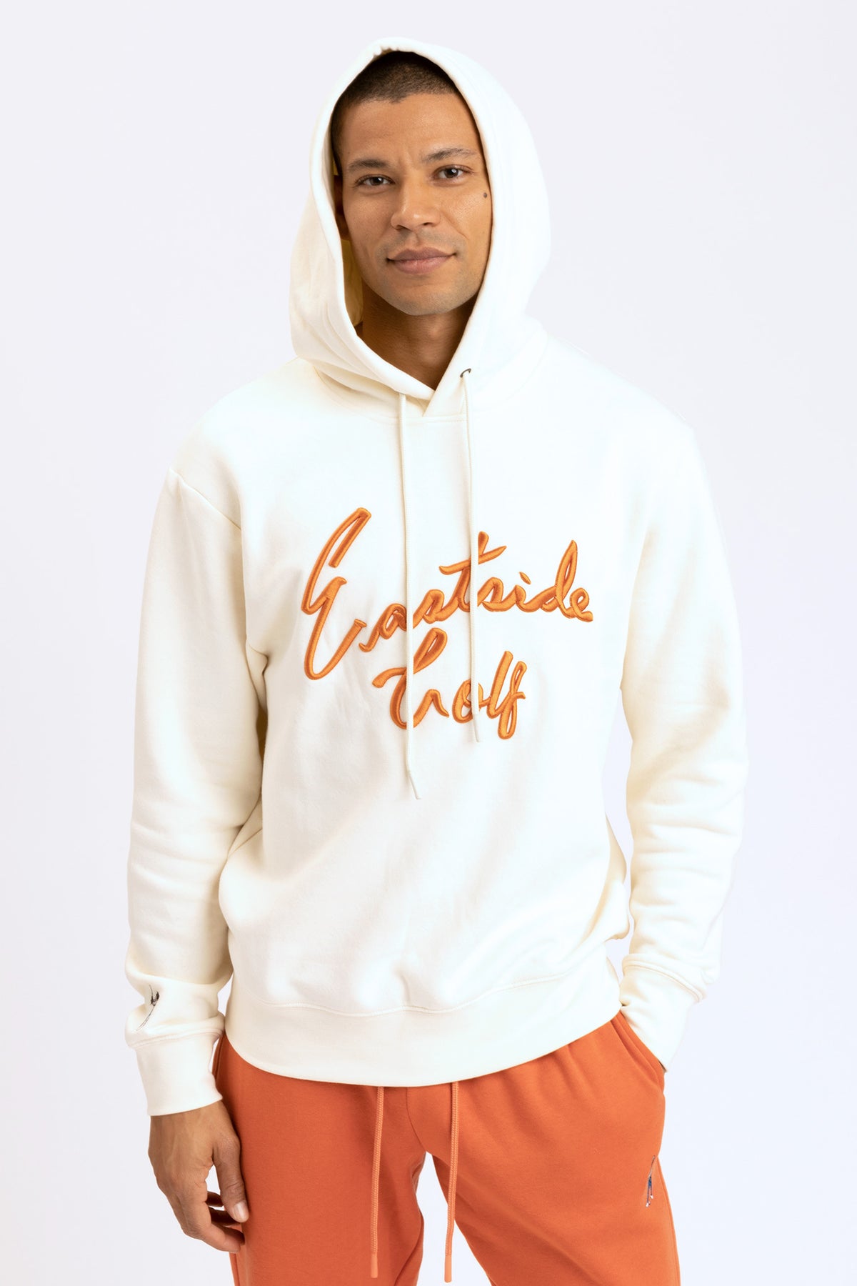 Eastside Golf Men's Logo Script Pullover Hoodie Light Sand