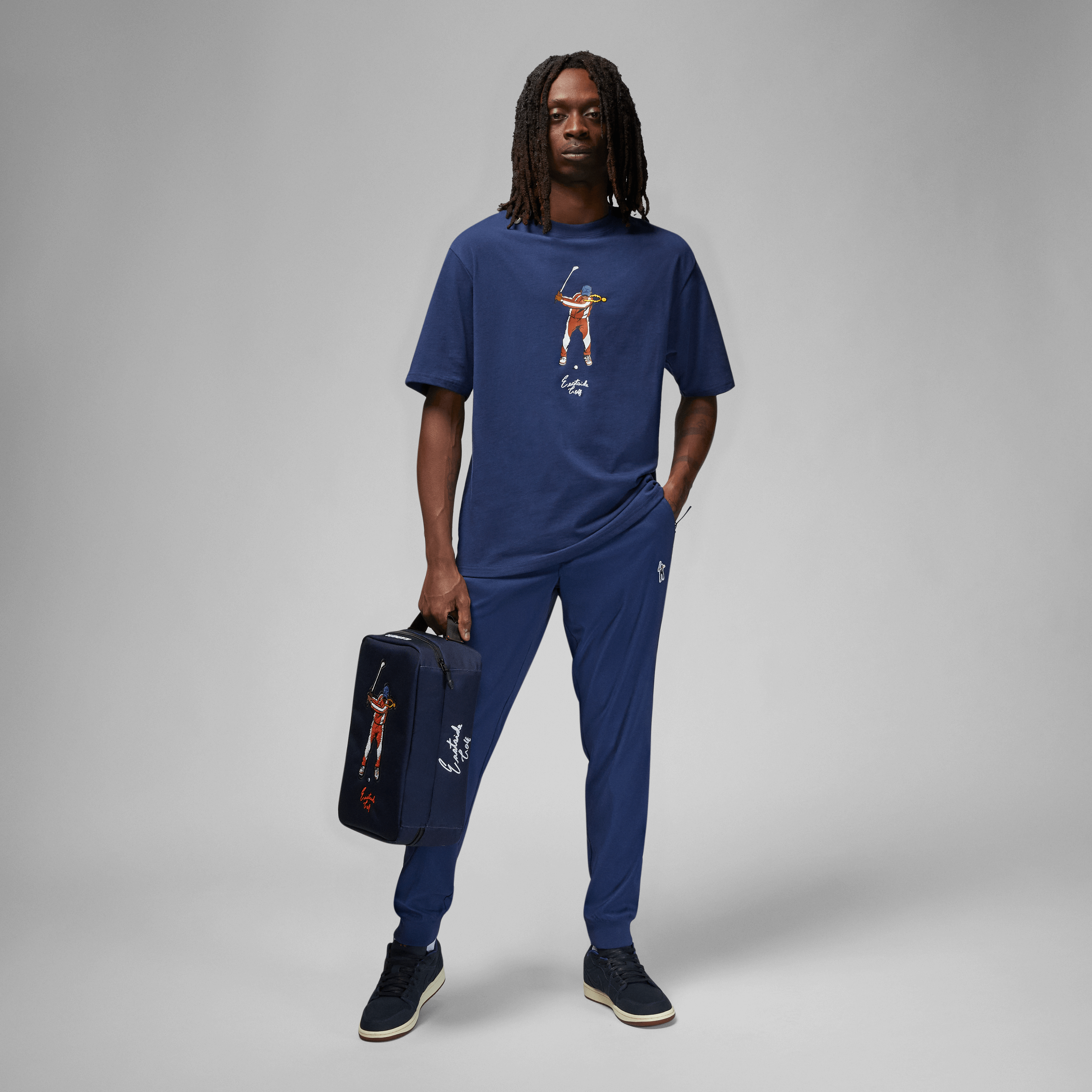 Navy blue jordan t shirt best sale