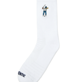 Calf Height Logo Socks White